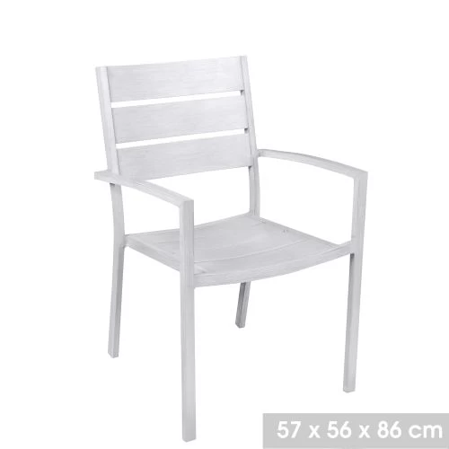 Fauteuil De Jardin Empilable En Aluminium Hawaï - 224769 1 Fauteuil De Jardin Empilable En Aluminium Hawaï - 224769