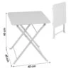 Table De Jardin Pliable En Métal Carré
