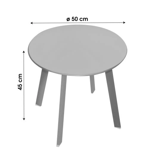 Table D'appoint Ronde En Métal D50 Cm 1 Table D'appoint Ronde En Métal D50 Cm