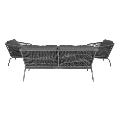 Salon De Jardin 5 Pièces SONORA LOUNGE Acier Anthracite 3 Salon De Jardin 5 Pièces SONORA LOUNGE Acier Anthracite – Image 3