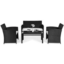 Salon De Jardin CUBA Acier 2 Fauteuils 1 Banc Et 1 Table -Pro Jardin Soldes AFD 155485
