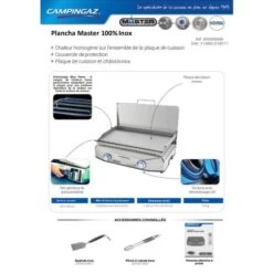 Plancha Gaz à Poser MASTER EX Campingaz Inox 60 X 40 - 3000005699 -Pro Jardin Soldes AFD 158713