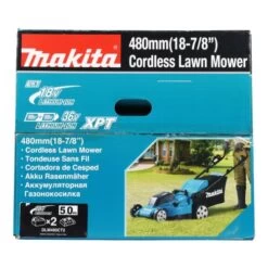 Tondeuse 2x18V Makita 48cm + 2 Batteries 5Ah + Chargeur - DLM480CT2 -Pro Jardin Soldes AFD 159143