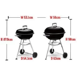 Barbecue Charbon COMPACT KETTLE 47 Cm Weber - 1221004 -Pro Jardin Soldes AFD 177306
