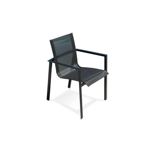Fauteuil De Jardin MIAMI DCB Garden Noir Et Alu Gris Anthracite - ALU-MIAMI-FT 1 Fauteuil De Jardin MIAMI DCB Garden Noir Et Alu Gris Anthracite - ALU-MIAMI-FT