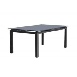 Table De Jardin MIAMI DCB Garden Alu Avec Rallonge Auto Gris Anthracite - ALU-MIAMI-TBALU