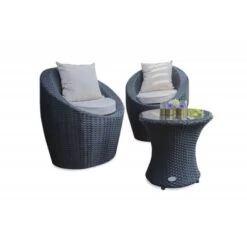 Salon De Jardin Empilable TOTEM FIDJI DCB Garden Noir - TOTEM-3-FIDJI