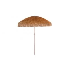 Parasol à Franges MANILA DCB Diam 2 M En Acier Finition Bois - P-MANILA-MARRON