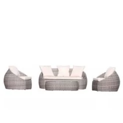 Salon Bas De Jardin ISA DCB Garden Gris - PVC-ISA-SALON